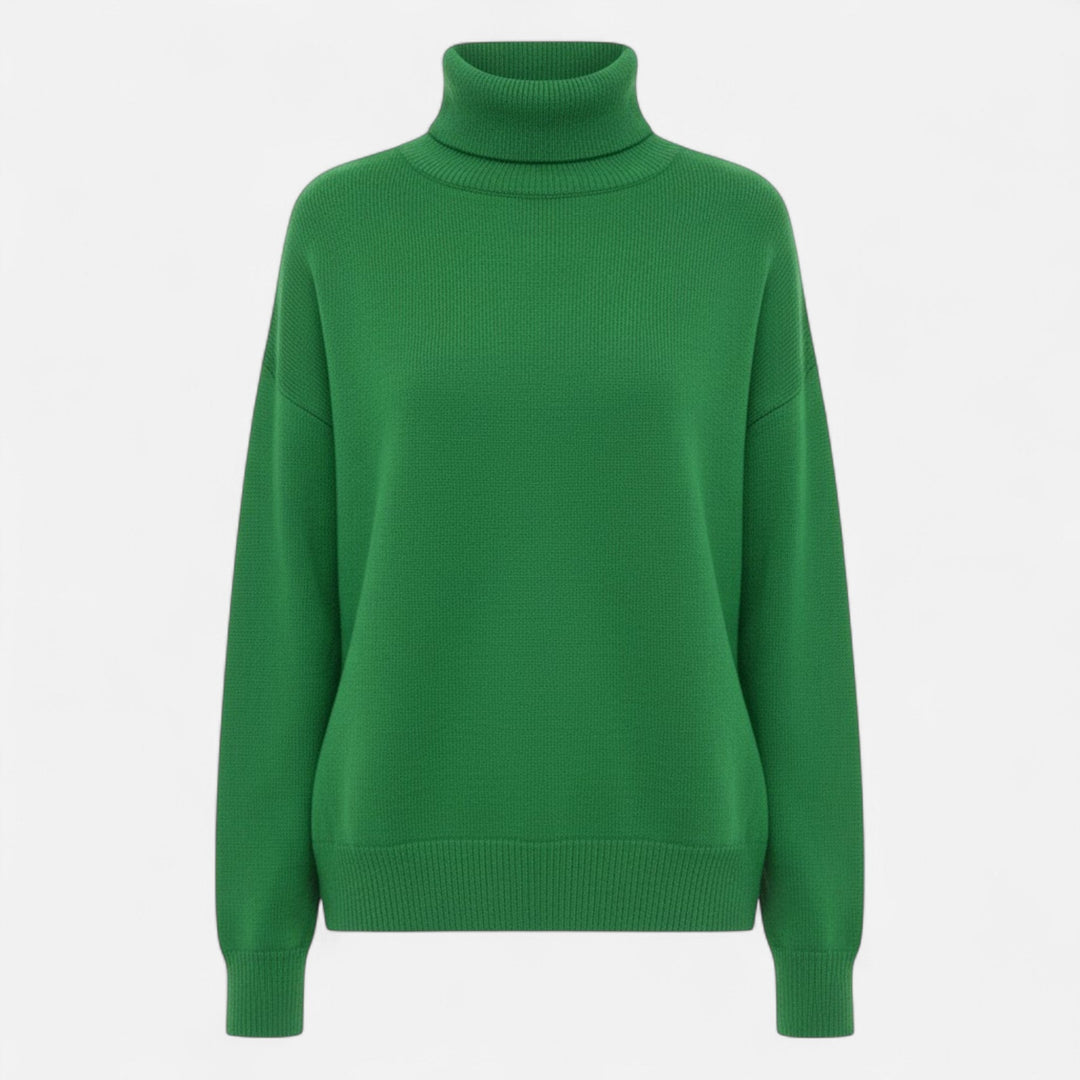Women's Oversized Thick Knit Turtleneck Sweater for Winter Warmth