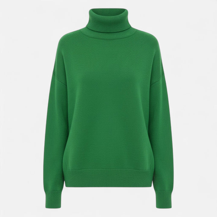 Women's Oversized Thick Knit Turtleneck Sweater for Winter Warmth