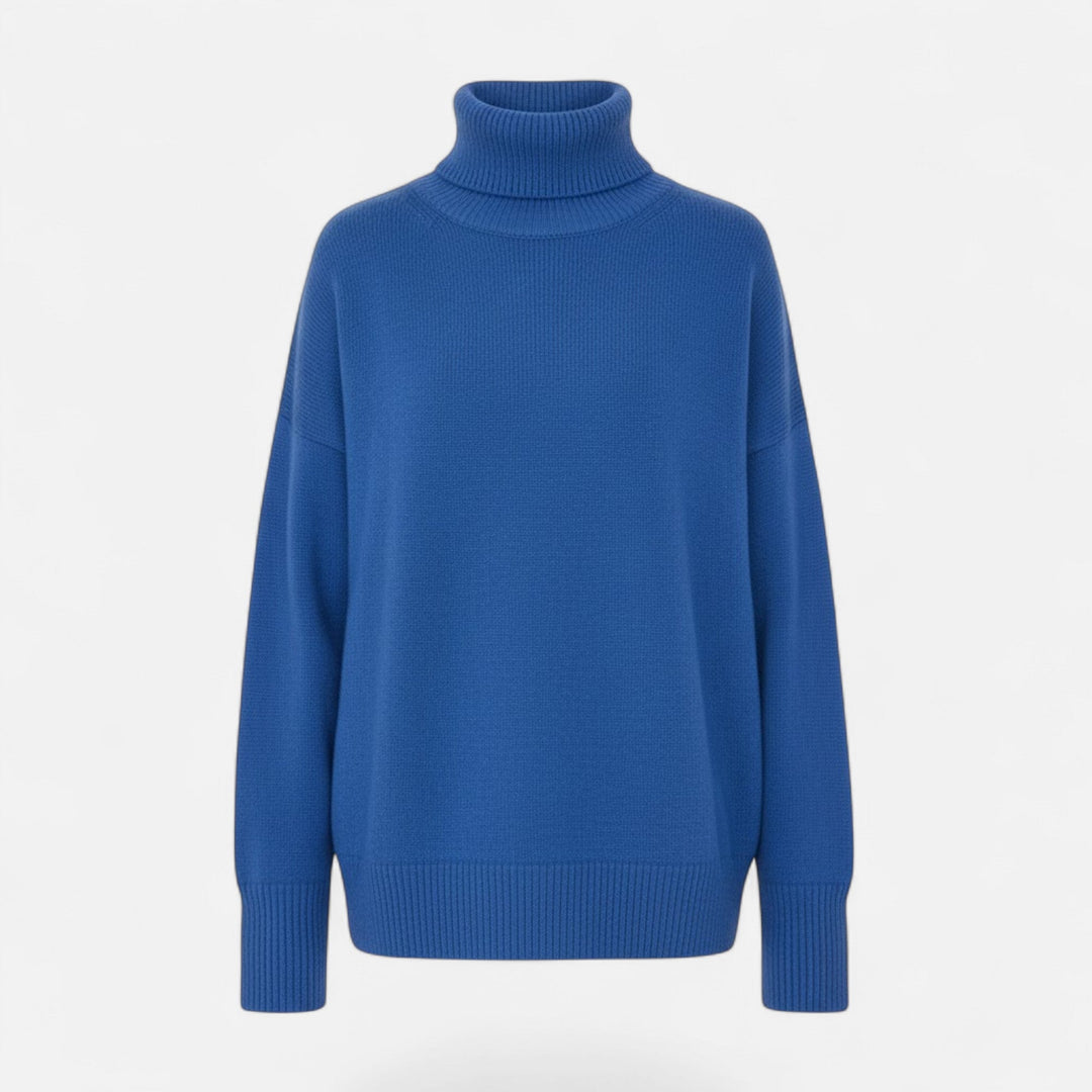 Women's Oversized Thick Knit Turtleneck Sweater for Winter Warmth