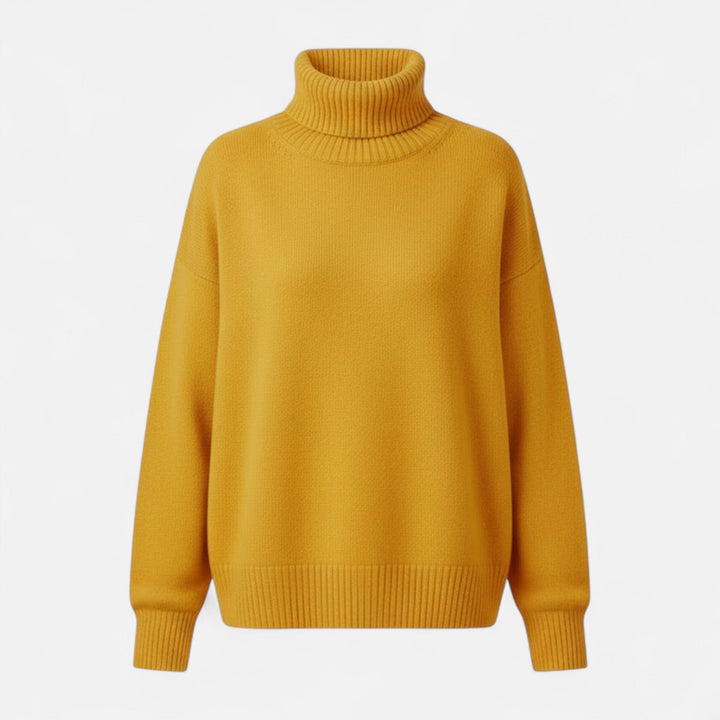Women's Oversized Thick Knit Turtleneck Sweater for Winter Warmth