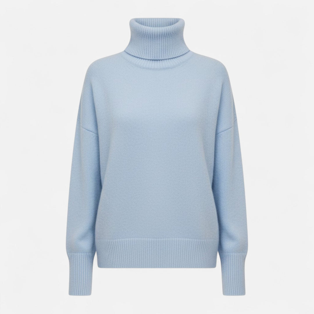 Women's Oversized Thick Knit Turtleneck Sweater for Winter Warmth