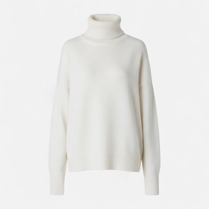 Women's Oversized Thick Knit Turtleneck Sweater for Winter Warmth