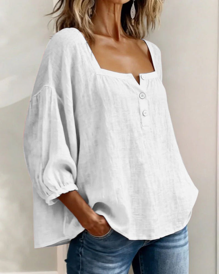 Women's Stylish Relaxed Puff Sleeve Blouse