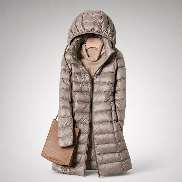 Women's Ultralight Down Jacket with Hooded Shell