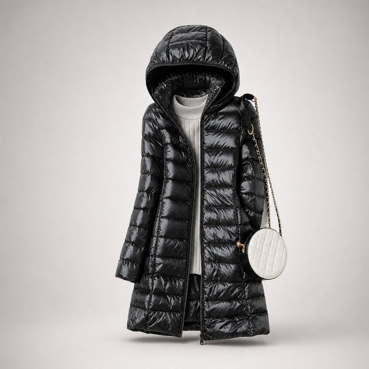 Women's Ultralight Down Jacket with Hooded Shell