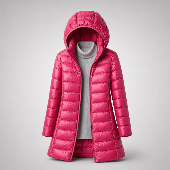 Women's Ultralight Down Jacket with Hooded Shell