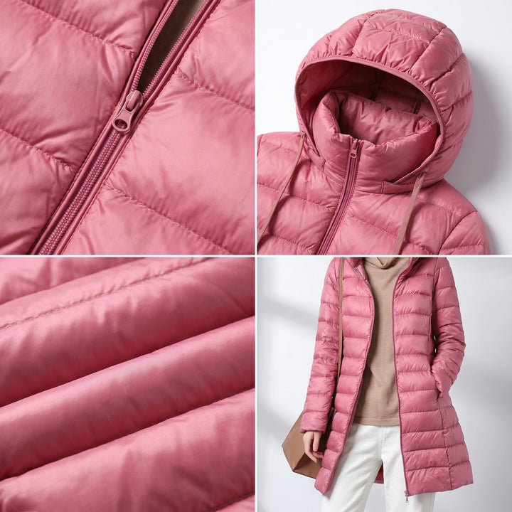 Women's Ultralight Down Jacket with Hooded Shell