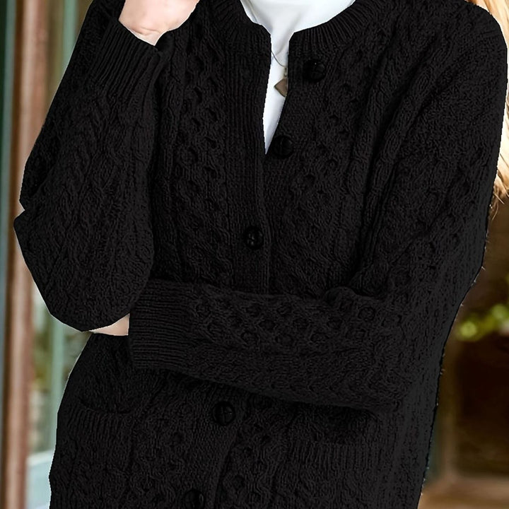 Aurélie - Elegant Twisted Cardigan with Pockets