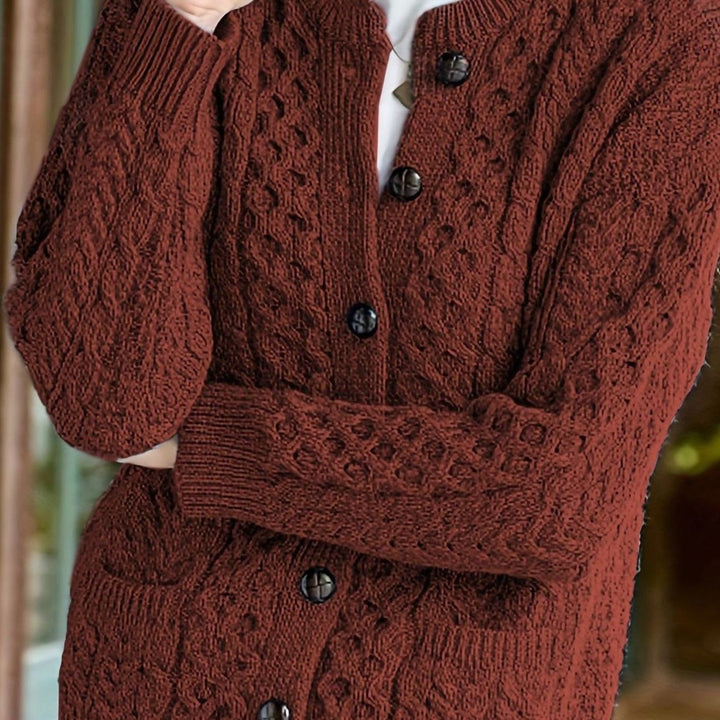 Aurélie - Elegant Twisted Cardigan with Pockets