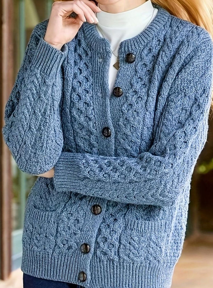 Aurélie - Elegant Twisted Cardigan with Pockets