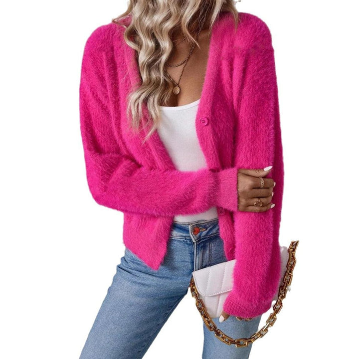 Sylvie - Elegant Button-Up V-Neck Cardigan