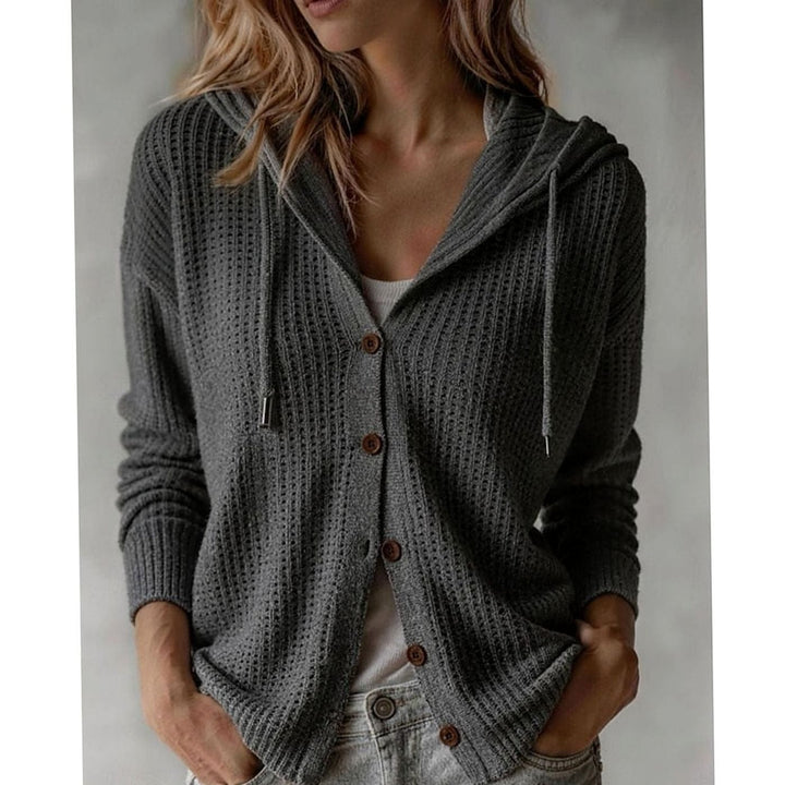 Florence - Elegant Buttoned Hooded Cardigan