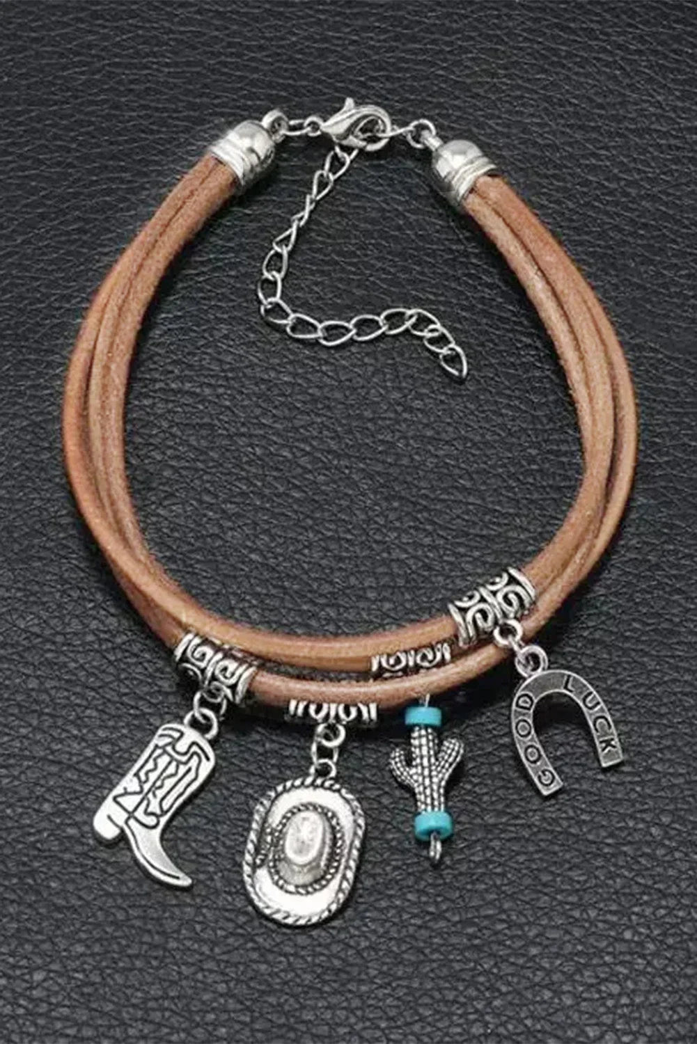 Women's Western Charm Bracelet - Hat, Boot, Cactus