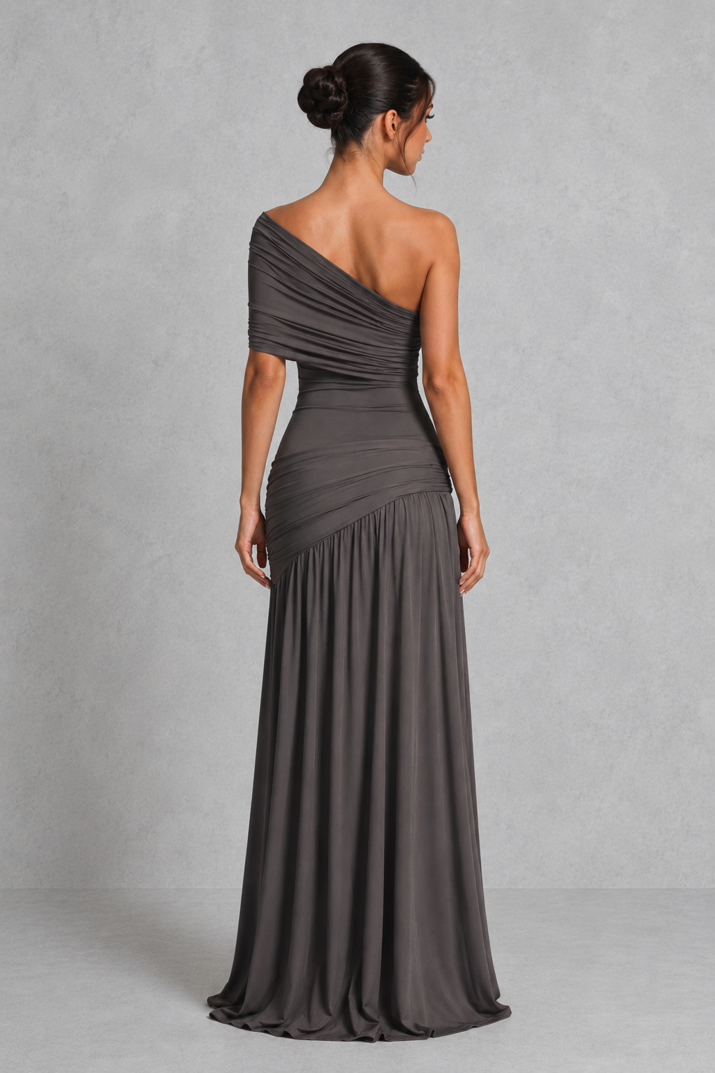 Women’s One-Shoulder Maxi Dress with Split Detail for Evening & Formal Wear
