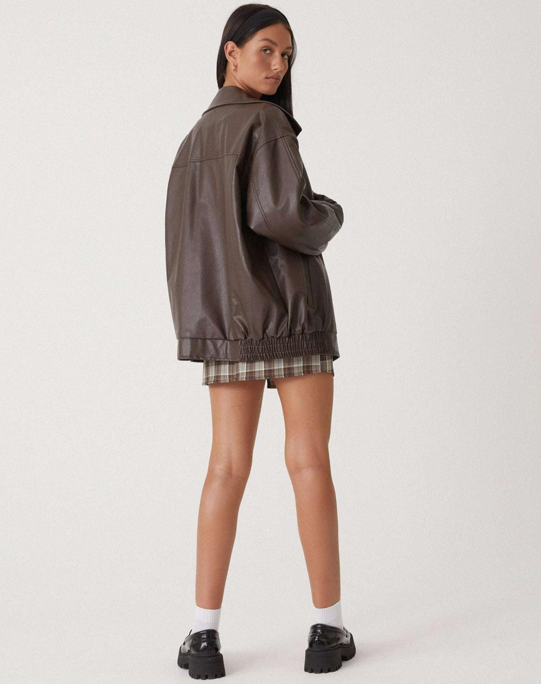 Women's Oversized Jacket in Luxe Chocolate Brown