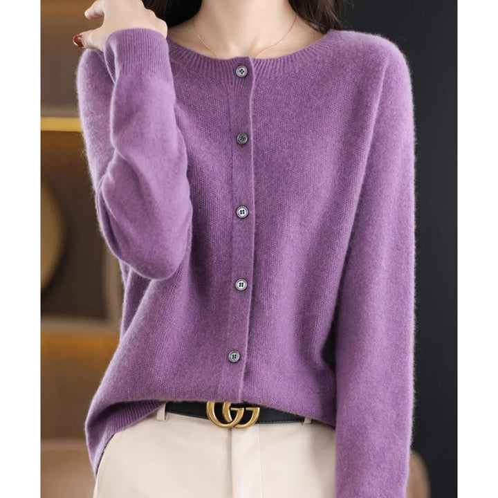 Caroline - Elegant Buttoned Knit Cardigan