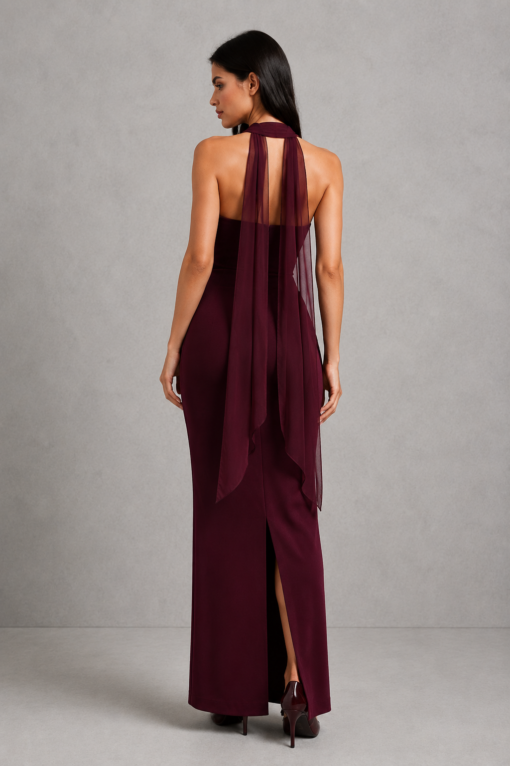 Women’s Strapless Maxi Dress with Column Skirt for Evening & Formal Wear
