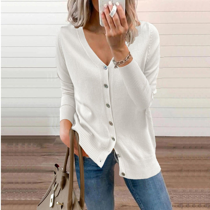 Florence - Elegant Long V-Neck Cardigan