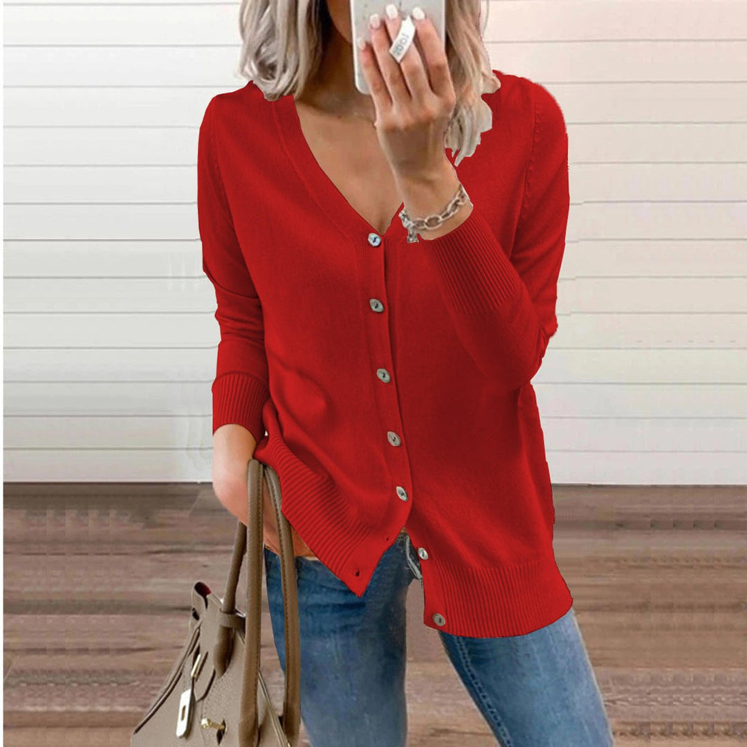 Florence - Elegant Long V-Neck Cardigan