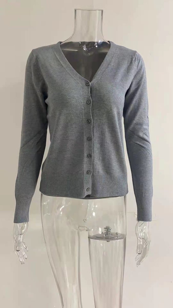 Florence - Elegant Long V-Neck Cardigan