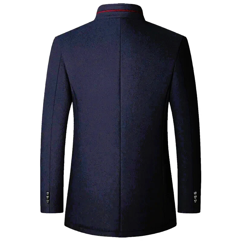 Wool Blend Coat for Men - Elena Harper