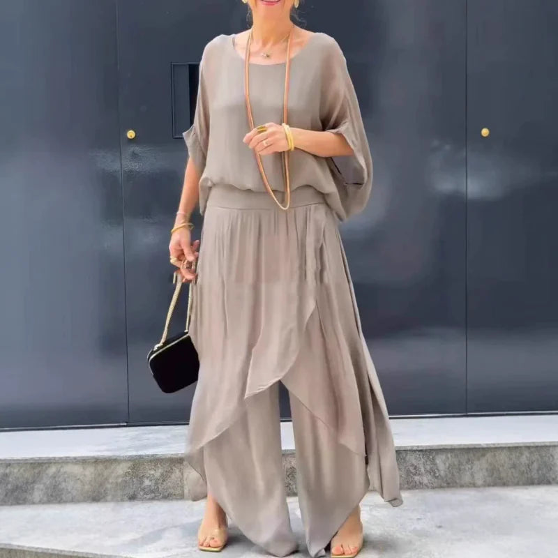 Alyson Two-Piece Chiffon Set, view 5 - Elena Harper