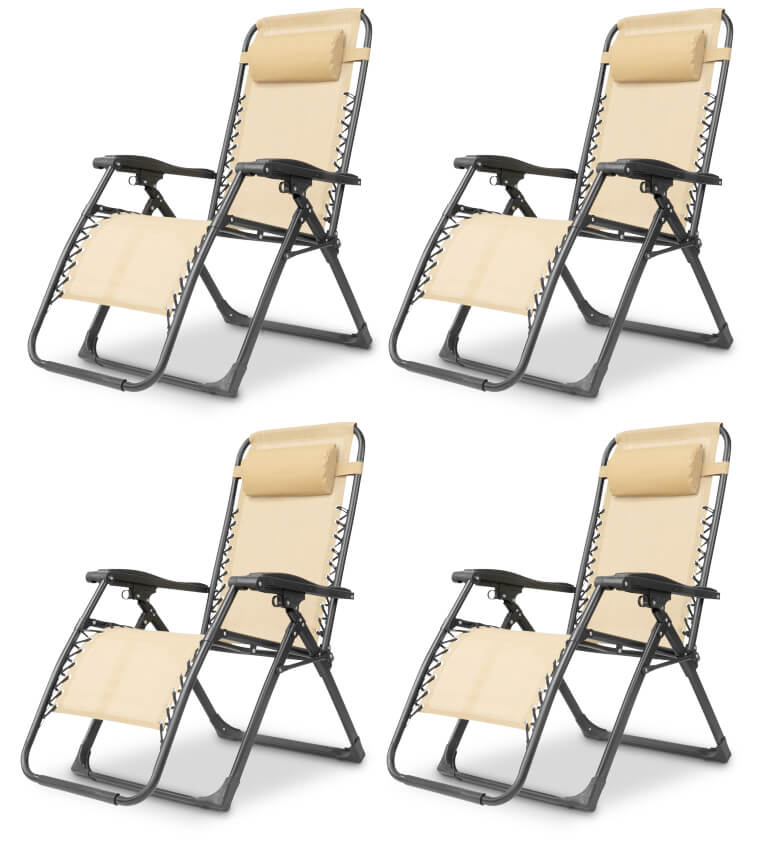 Zero Gravity Folding Chair with Adjustable Headrest