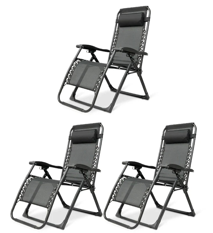 Zero Gravity Folding Chair with Adjustable Headrest