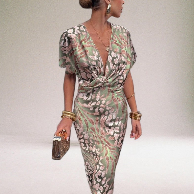 Women's Elegant Wedding Guest Maxi Dress