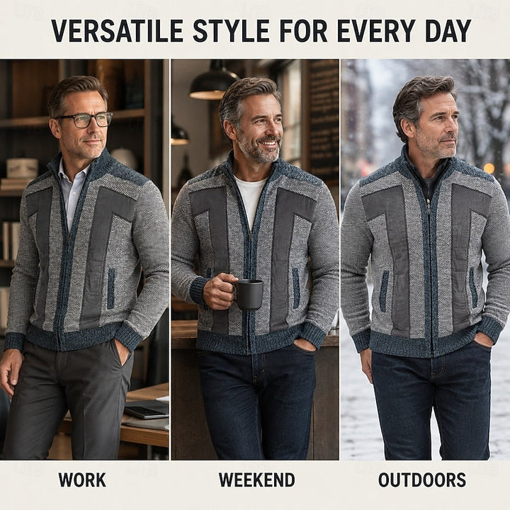 Bryson | Textured Zip Cardigan