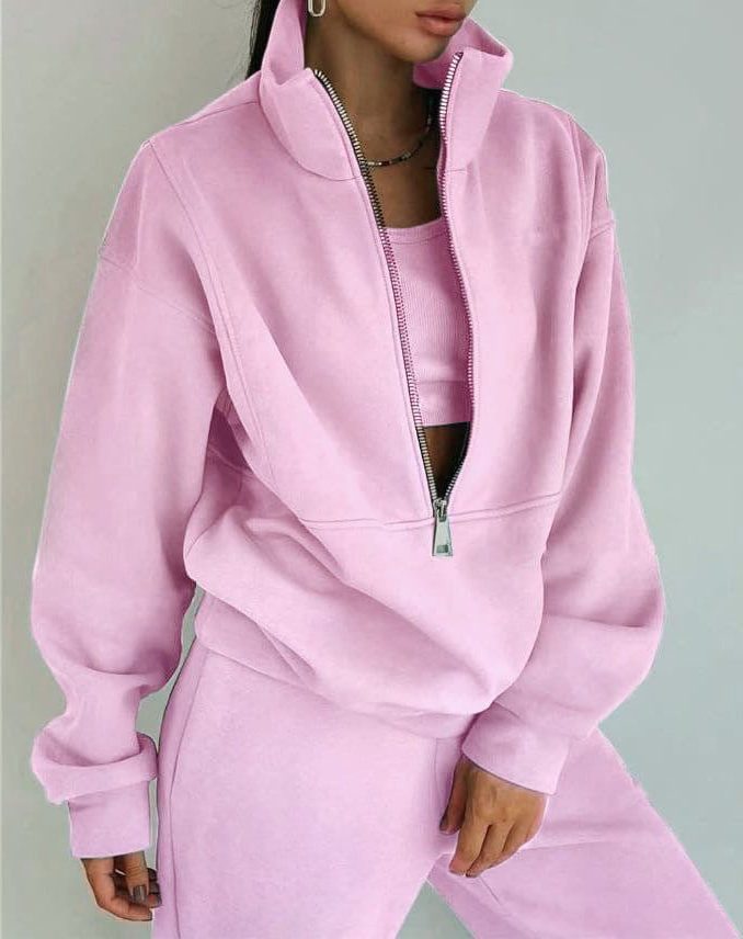 Jogging Suit with Zipper for Women